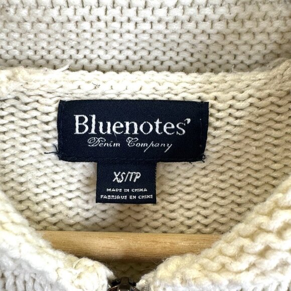 Bluenotes Cardigan Sweater Scottie Dog Shawl Collar Grandpa Dad Womens Size XS - Picture 2 of 3